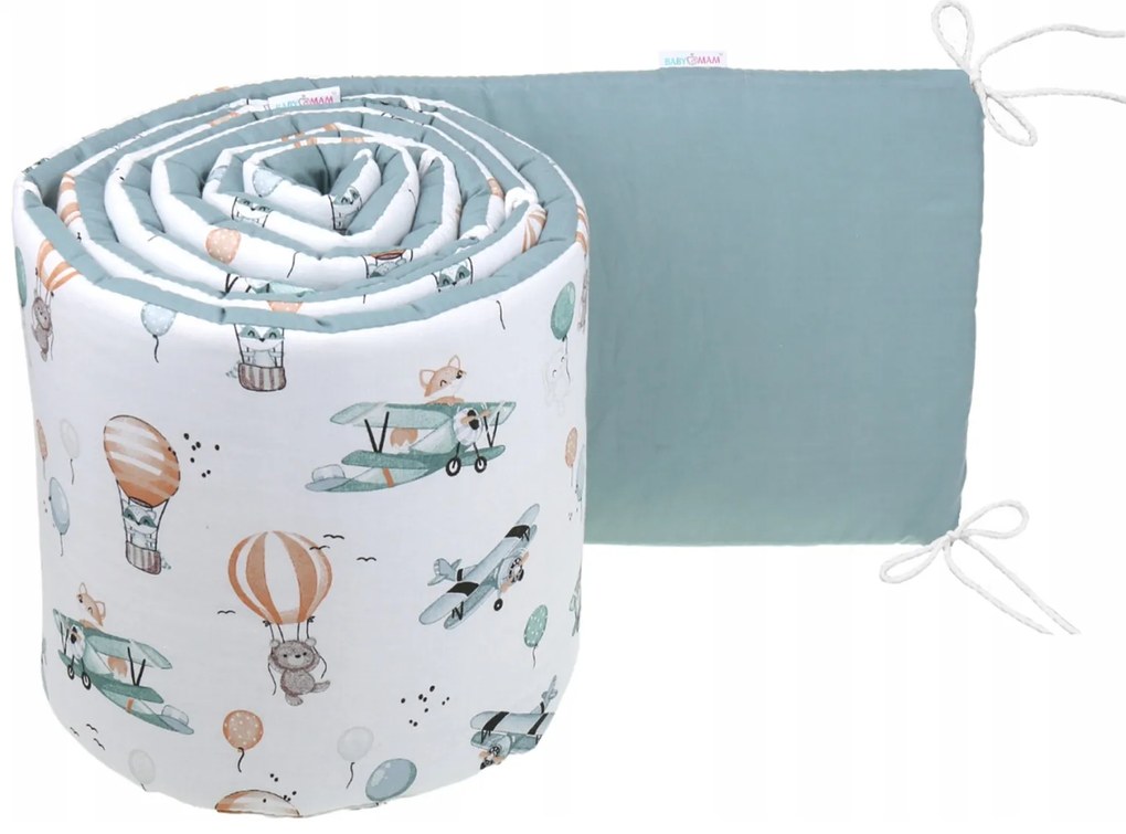BabiM Mantinel do postieľky Baby 2Side 180x30 Farba: srnka-zajačik-veverička