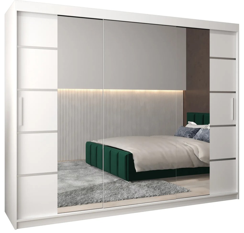 Šatníková skriňa 250 cm Verika 4 250 (biela). Akcia -10%. Vlastná spoľahlivá doprava až k Vám domov. 1064321