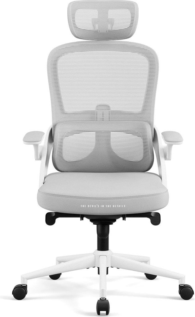 Ergonomická kancelárska stolička Normal Size, svetlosivá: Diablo V-Light