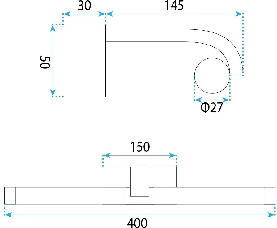 Toolight Toolight, LED nástenné svietidlo 40cm, 9W, 4000K, 1000lm, APP1883-1W, zlatá lesklá, OSW-66038