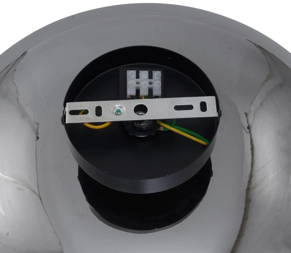 Art Deco stropné svietidlo čierne s dymovým sklom 40 cm - Busa