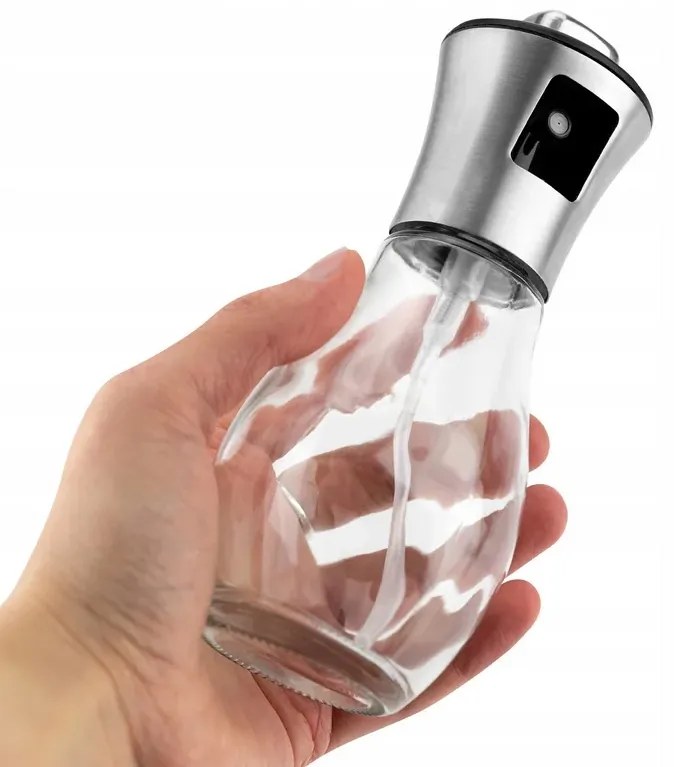 Dávkovač oleja s rozstrekovačom 200 ml - strieborný