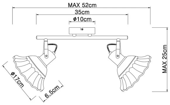 Globo 54050-2 - Bodové svietidlo JOWITA 2xE27/40W/230V
