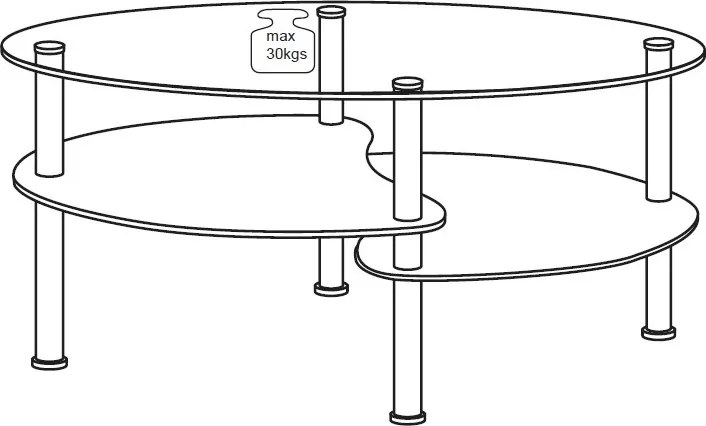 Oválny konferenčný stolík Panty, dub sonoma/artisan