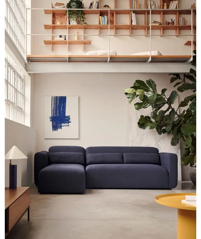 Tmavomodrá rohová pohovka (variabilná) Neom – Kave Home