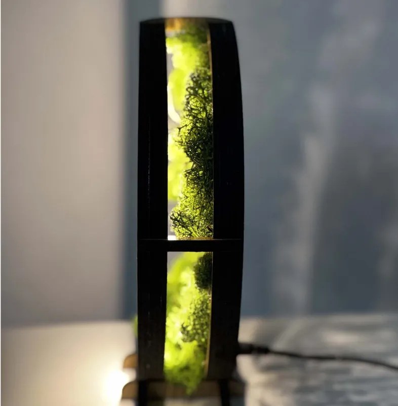 LED lampa Strom života – machová dekorácia na stôl I SENTOP LED0574-ORECH-WENGE