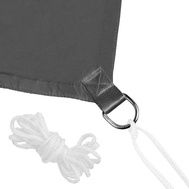 Slnečná plachta 4x4 m 160 g/m2 SPRINGOS SN0054 - grafitová