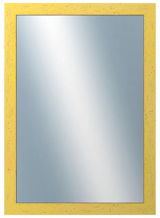 DANTIK - Zrkadlo v rámu, rozmer s rámom 50x70 cm z lišty RETRO žltá (2533)