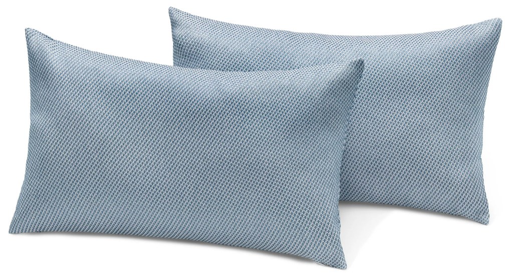 Vankúše do exteriéru s tkanou štruktúrou, 2 ks