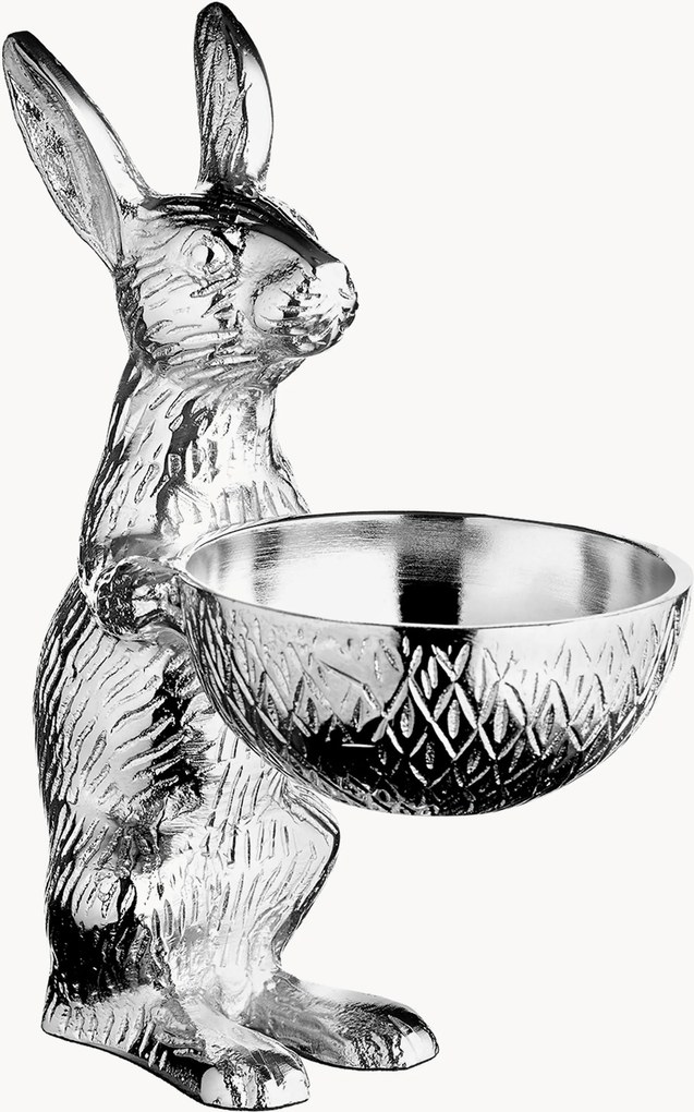 Dekoračný zajac's miskou Bert, V 22 cm