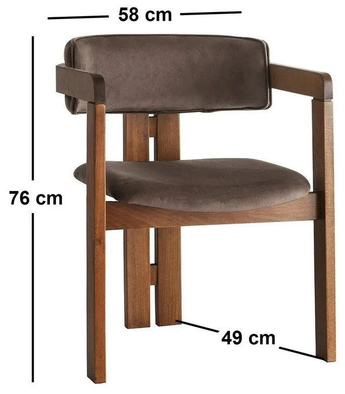 Jedálenská stolička CO Dark Brown and Walnut