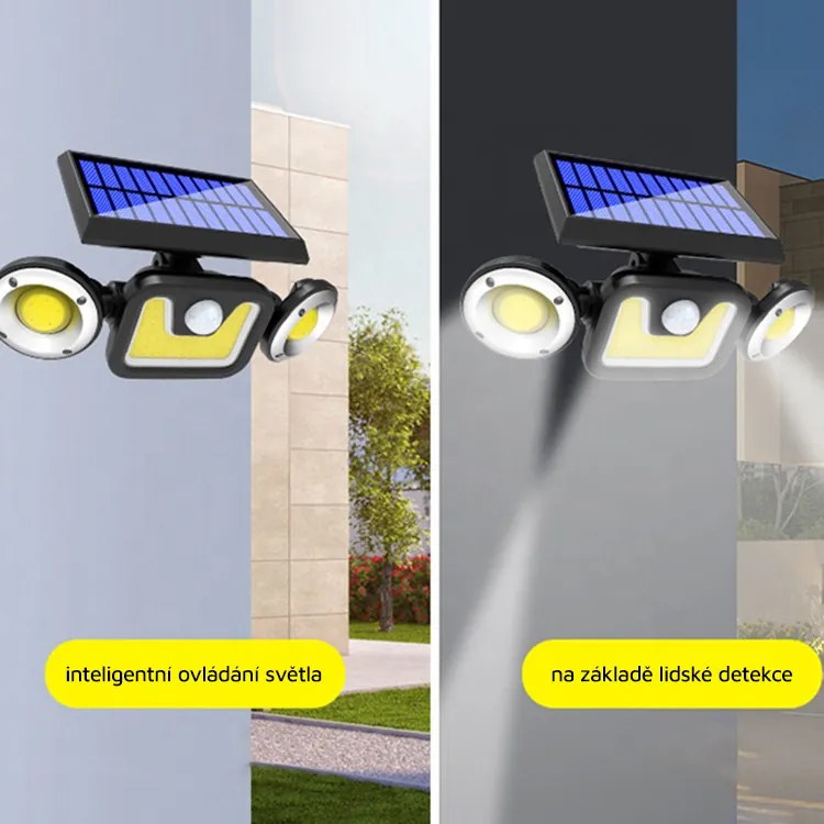 Bezdoteku LEDSolar 83 COB vonkajšie svetlo, bezdrôtové, 5W, studené sv.