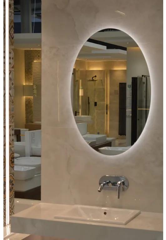 Zrkadlo Puro Oval LED Rozmer zrkadla: 45 x 65 cm
