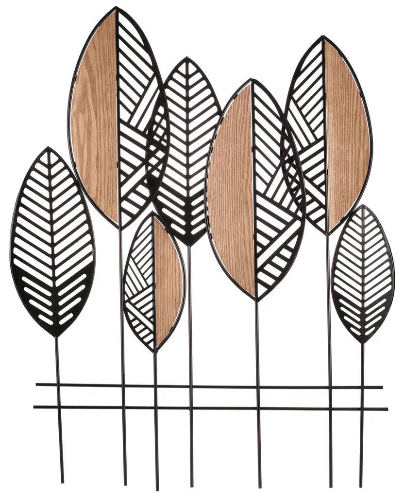 Autronic - Nástěnná dekorace - listy, MDF a kov - FA23-033