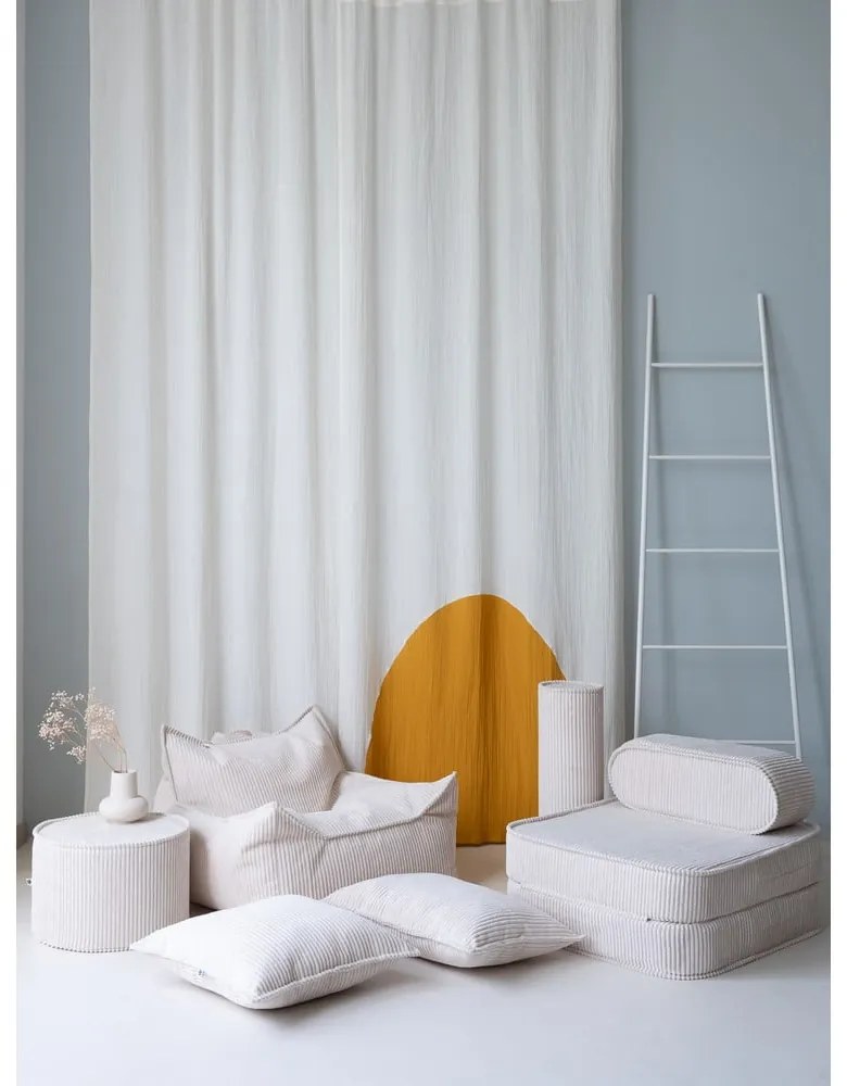 Krémové menčestrové detské kresielko Flip – Wigiwama