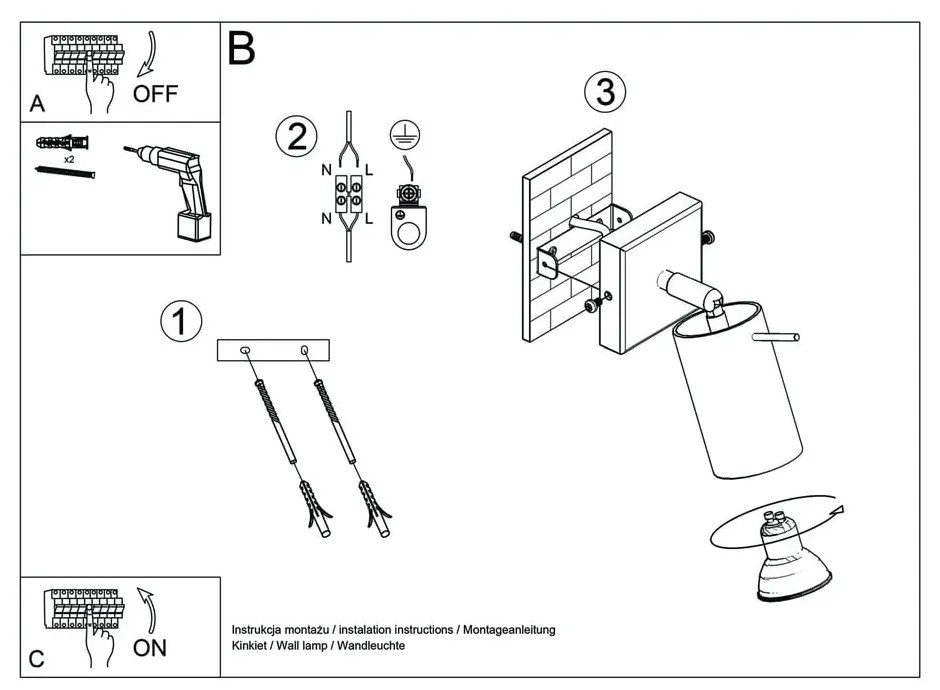 Drevené nástenné svietidlo Sollux Ludwik