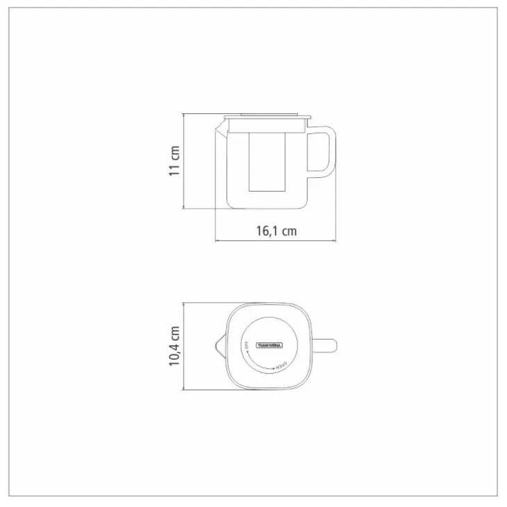 Sklenený čajník so sitkom Tramontina Coffee&Tea - 600 ml