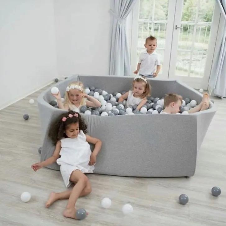 Misioo Suchý bazén pre deti 130×130×50 bez guličiek - Sivá