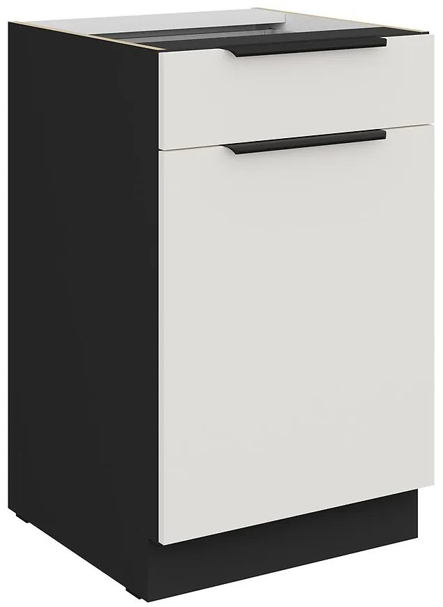 Kuchynská skrinka Aria-Wh/Bl Anti Fingerprint 50d 1f 1s Bb