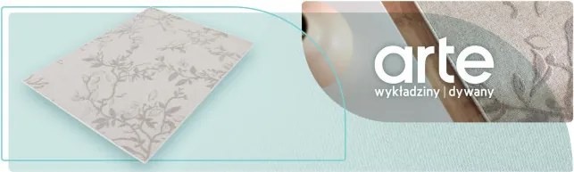 Koberec Agnella Noble Flors svetlosivý