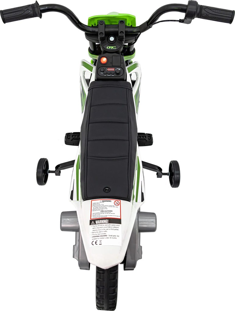 Ramiz PANTONE 361C Detská batériová motorka zelená + audio panel + pomalý štart + EVA kolesá