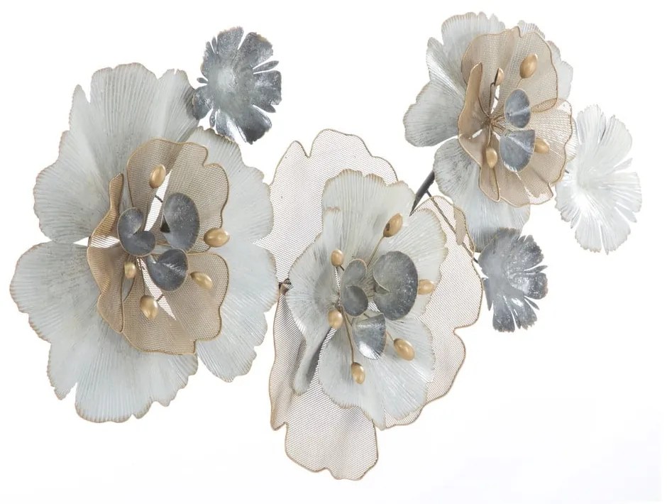 Nástenná kovová dekorácia Mauro Ferretti Flowery, 119 × 60 cm