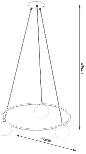 Sollux SL.1213 - Luster na lanku YOLI 3xG9/8W/230V čierna