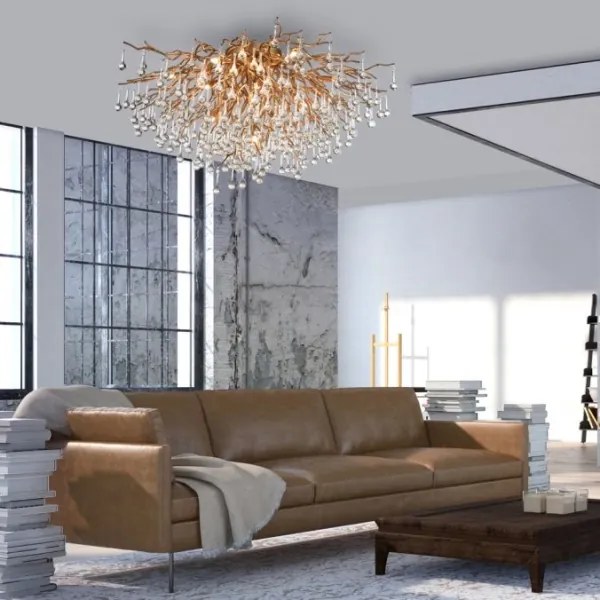 Paul Neuhaus 8092-11 - Prisadený luster ICICLE 14xG9/40W/230V pr. 100 cm mosadz