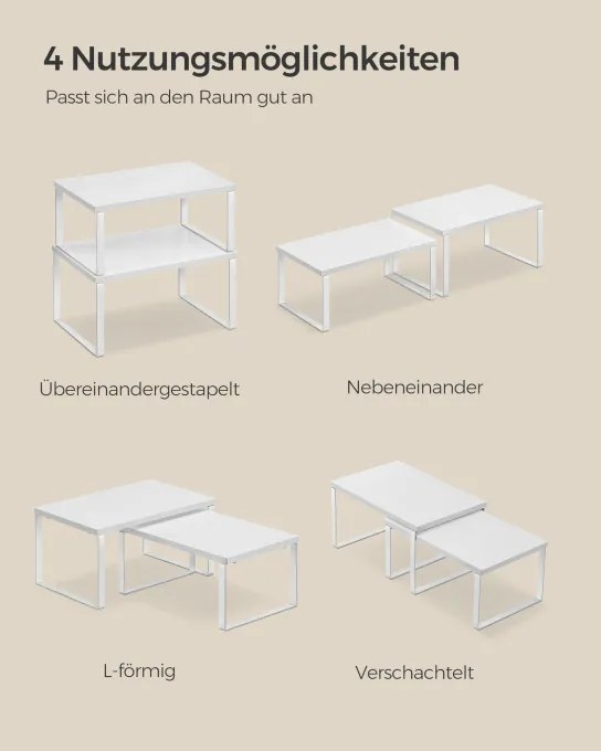 Set 4 kuchynských políc KCS027W01