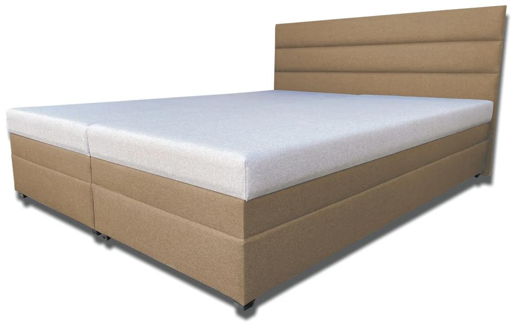 Manželská posteľ 160 cm Rebeka (so sendvičovými matracmi) (nugát). Vlastná spoľahlivá doprava až k Vám domov. 1030873