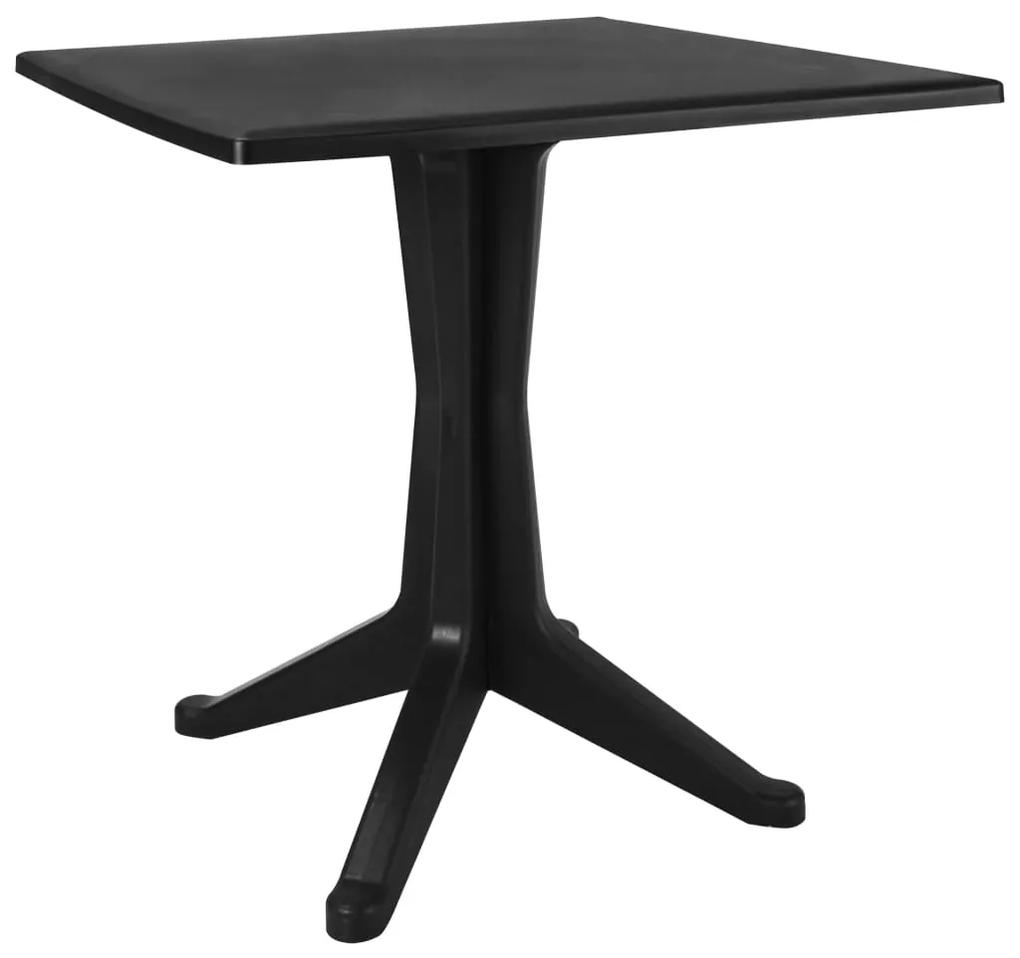 vidaXL Záhradný stôl antracitový 70x70x71,7 cm plastový