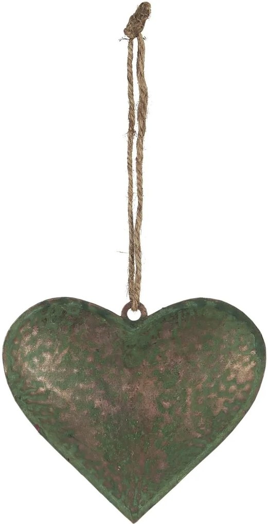 IB LAURSEN Kovové závesné srdce Army Green 11 cm