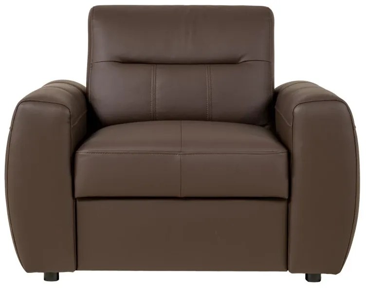 Kožené kreslo FELIS, hnedá