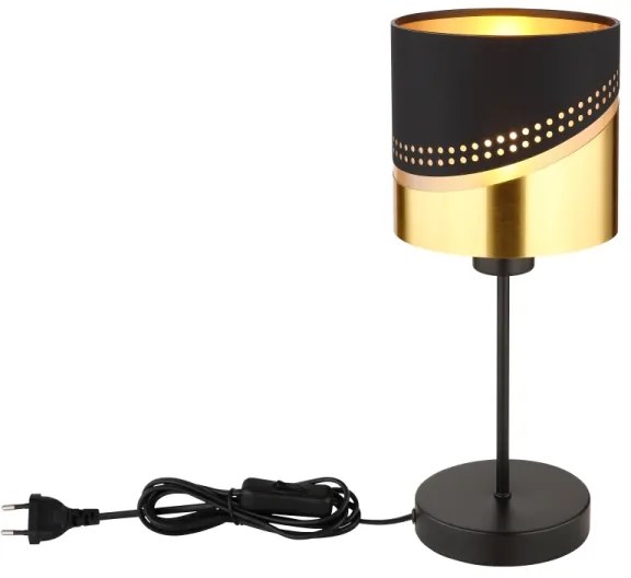 Globo 54046T - Stolná lampa OR 1xE27/40W/230V pr. 16 cm čierna/zlatá