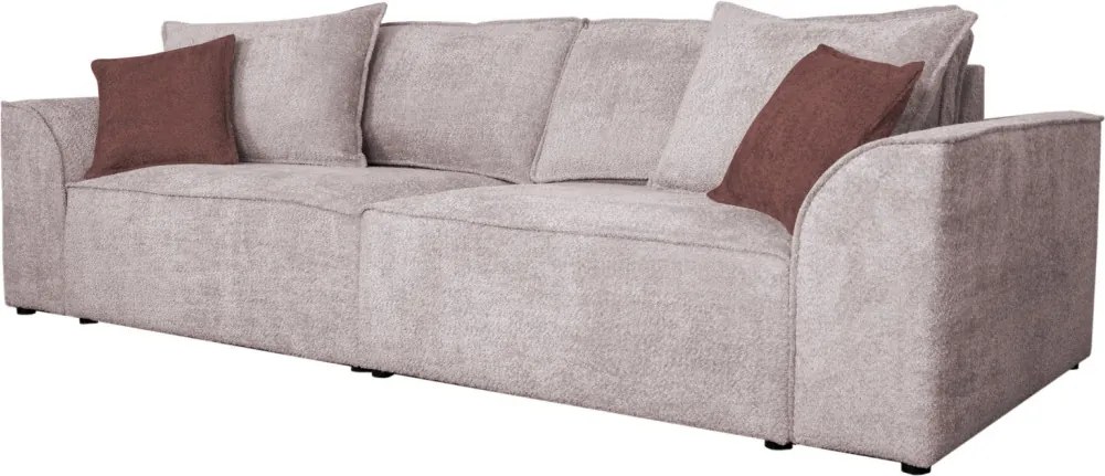 Pohovka John, ružová látka so štruktúrou