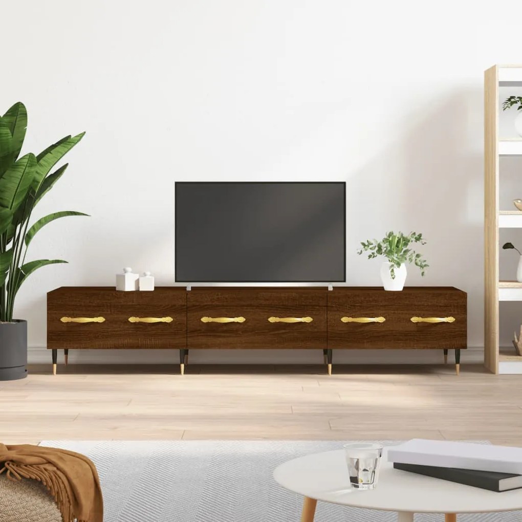 TV skrinka, hnedý dub 150x36x30 cm, kompozitné drevo 829139