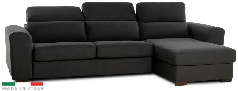 Rohová sedacia súpravana každodenné spanie FELYNE br. FELYNE s rozkladom, 140, tm. šedá (penelope 25)