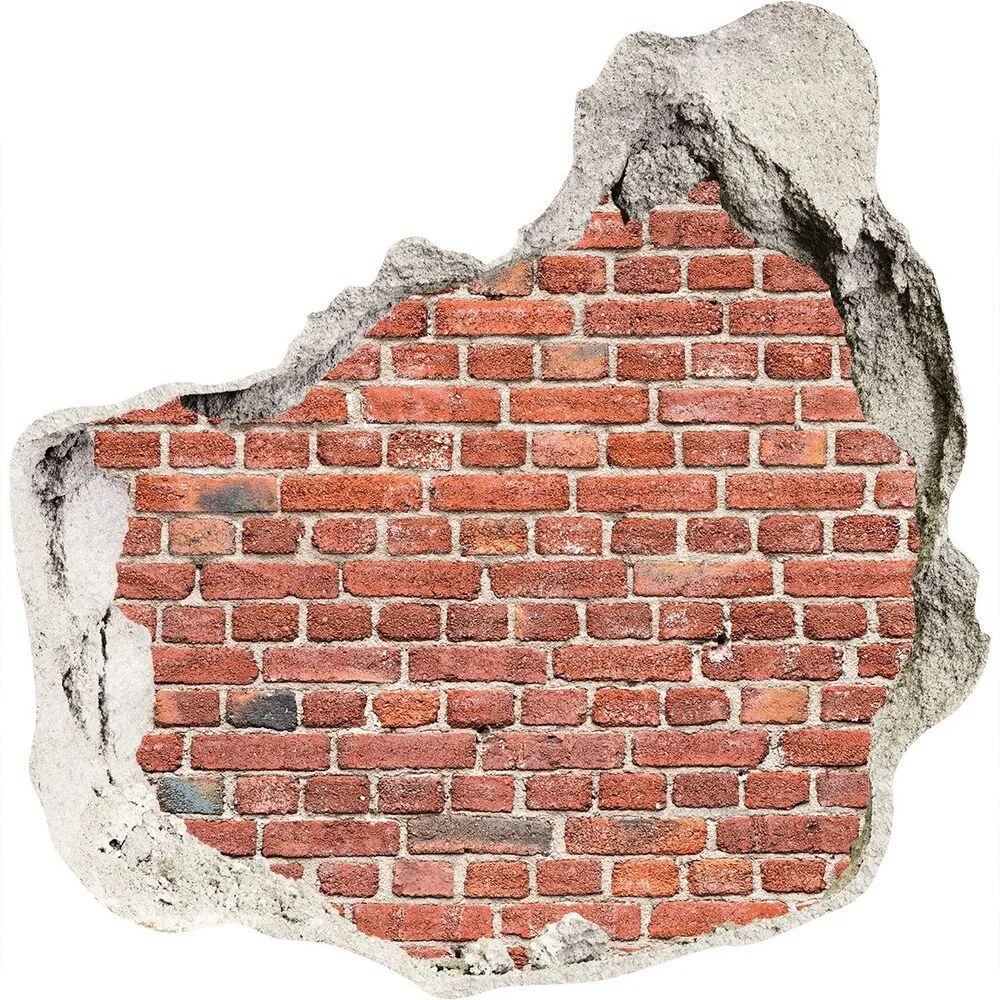 Fotoobraz diera na stenu Murovaná múr WallHole-75x75-piask-164197079