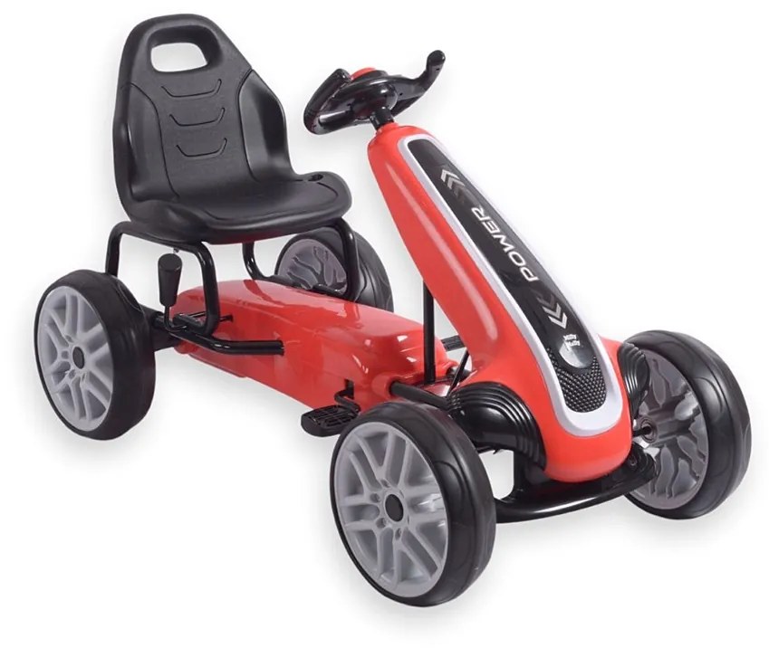 Detská šliapacia motokára Go-kart Milly Mally Power červená