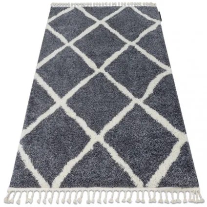 Koberec BERBER CROSS B5950 sivý / biely Fredzle berber marokánsky