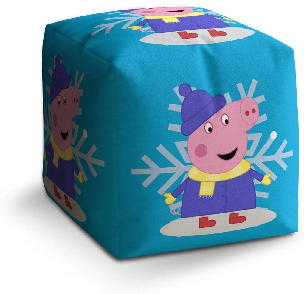 Sablio Taburet Cube Prasiatko Pepina Vločka: 40x40x40 cm
