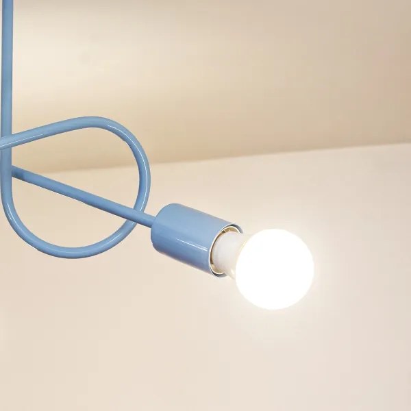 Prisadený luster OXFORD 3xE27/15W/230V modrá