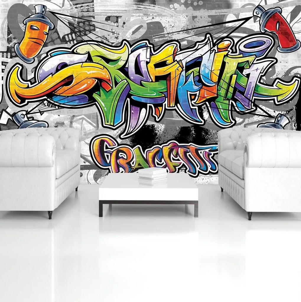 Fototapeta - Farebné Graffiti (254x184 cm)