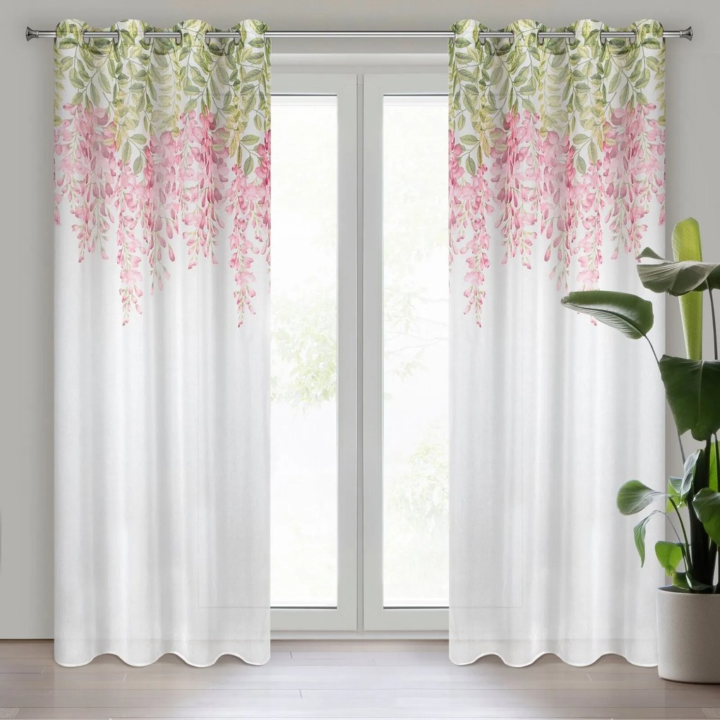 ZÁCLONA NA KRÚŽKOCH JULIETA 140X250 CM VIACFAREBNÁ