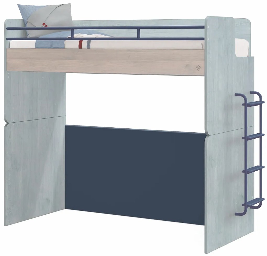 Posteľ II 90x200cm Lincoln Modular - dub, dub modrá