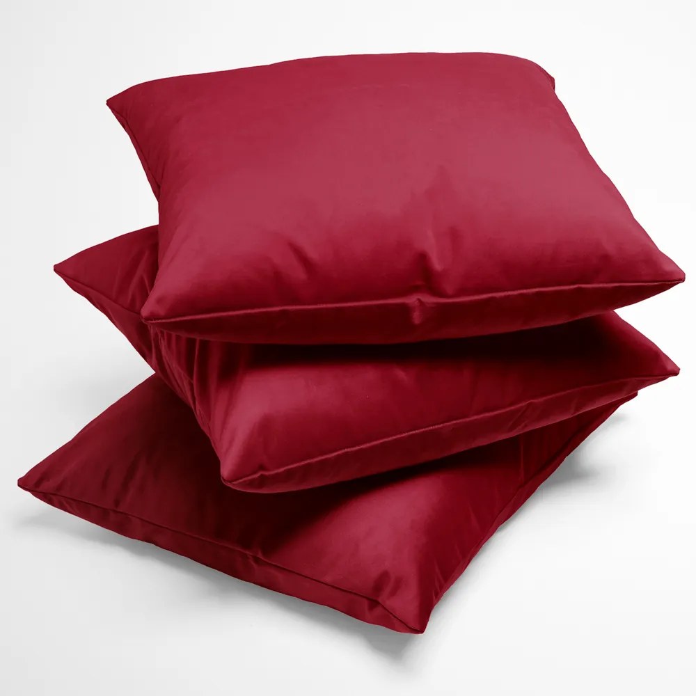 Biante Zamatová obliečka na vankúš Velvet Prémium SVP-007 Malinovo červená 60 x 60 cm