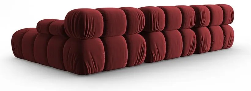 Červená zamatová pohovka 285 cm Bellis – Micadoni Home