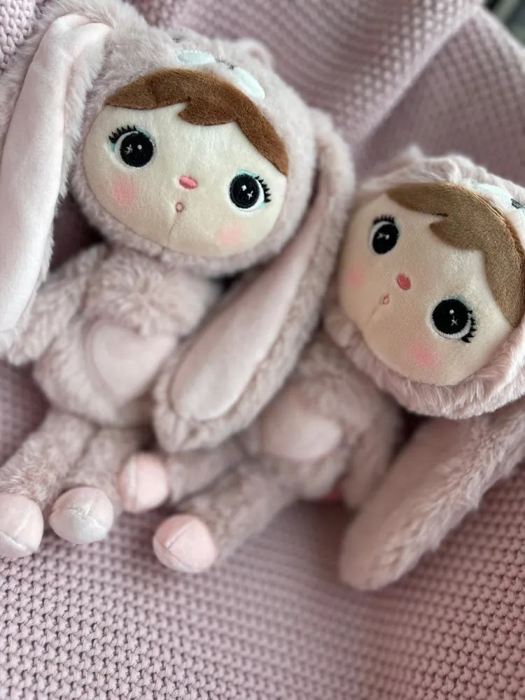 Mojkáčik - Bábika králik ružová mini 30 cm