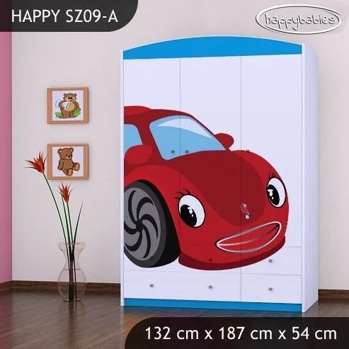 Detská skriňa RED CAR - TYP 9