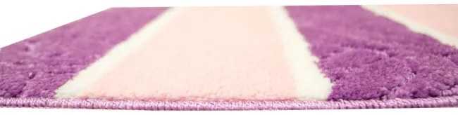 Sada kúpeľňových koberčekov MURCIA ružová / fialová, lístie
